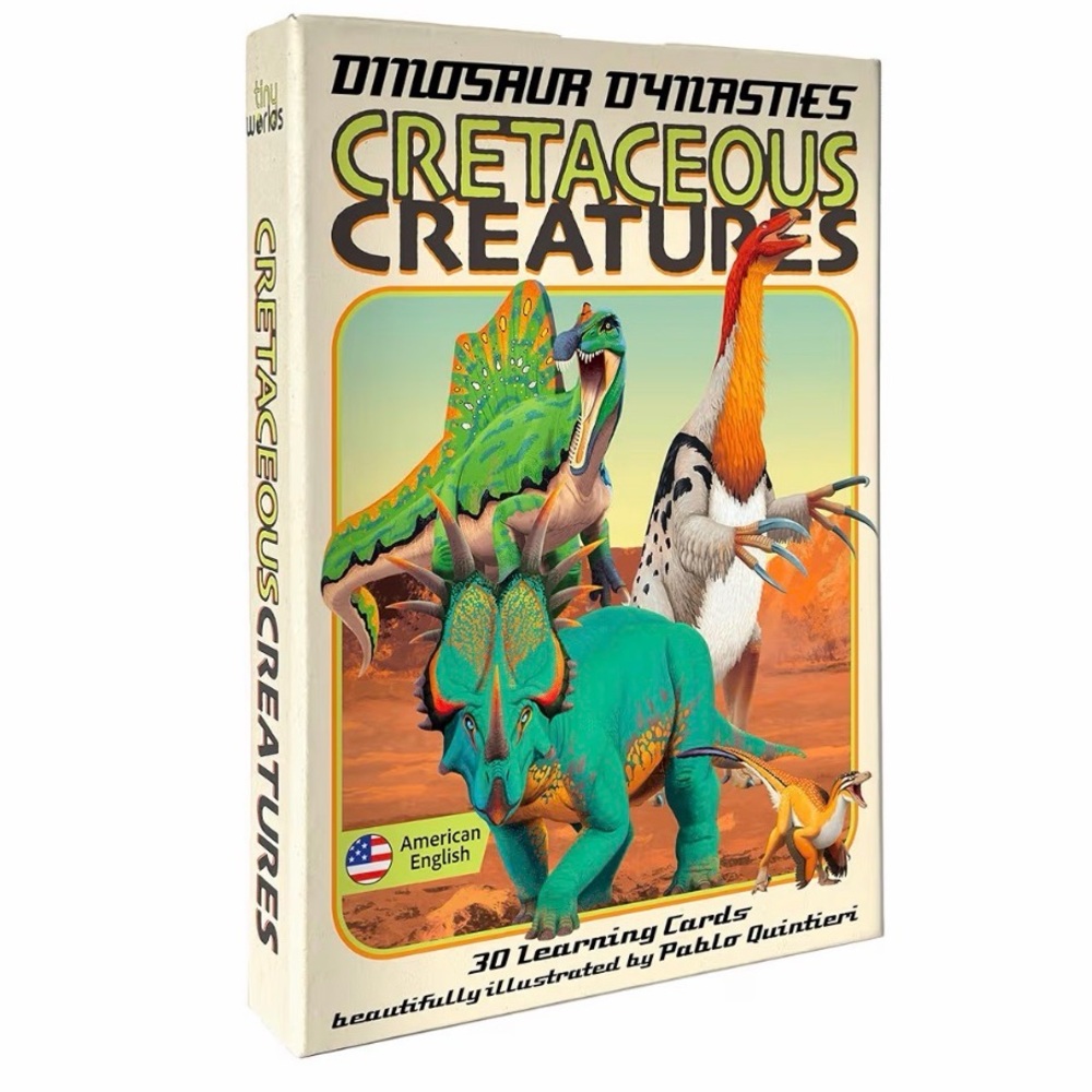 Dinosaur Dynasties: Cretaceous Creatures Learning Cards - Set of 30 - Picture 1 of 7